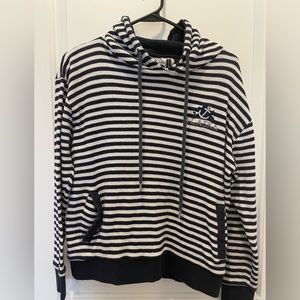ESY Surf Co. Women's Hoodie Small Blue White Striped